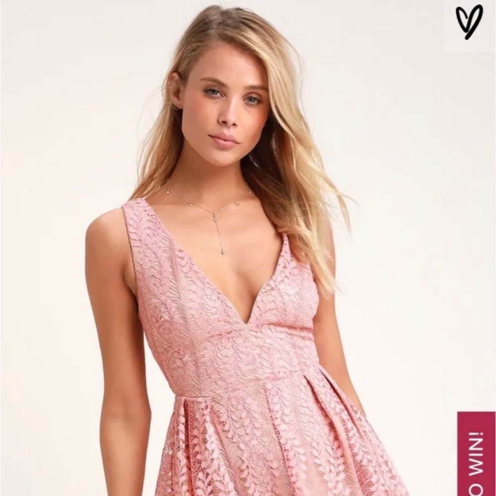 Lace Pink Dress by Lulu's